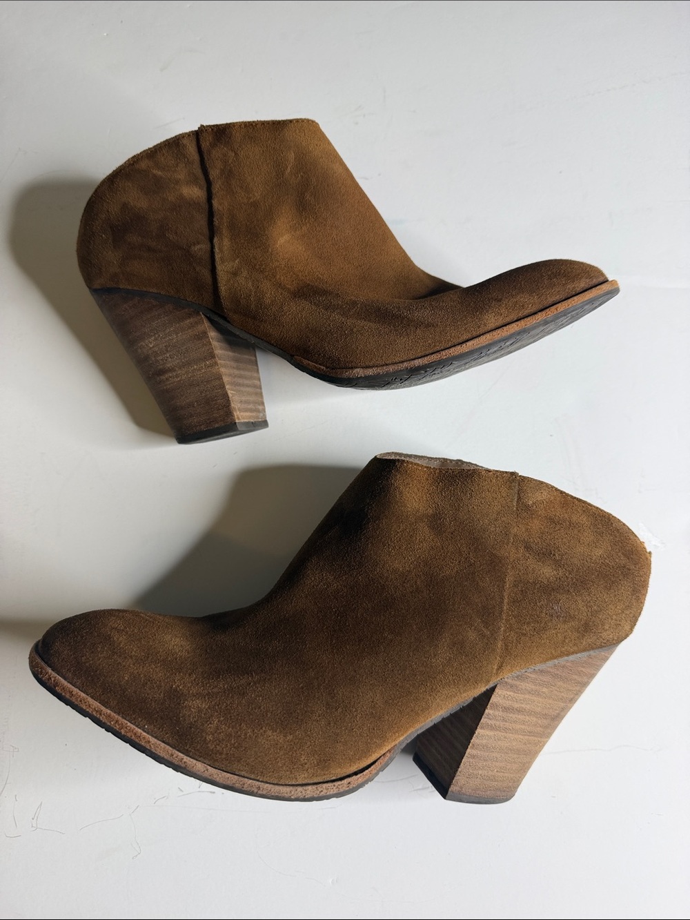 Dolce Vita Haken Suede Leather Ankle Booties Boots Size 8 Brown